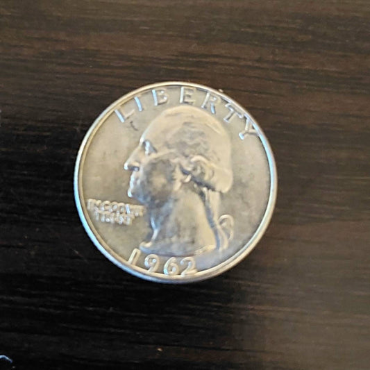 1962d Washington Silver Quarter brilliant mint state coin, uncirculated denver mint coin