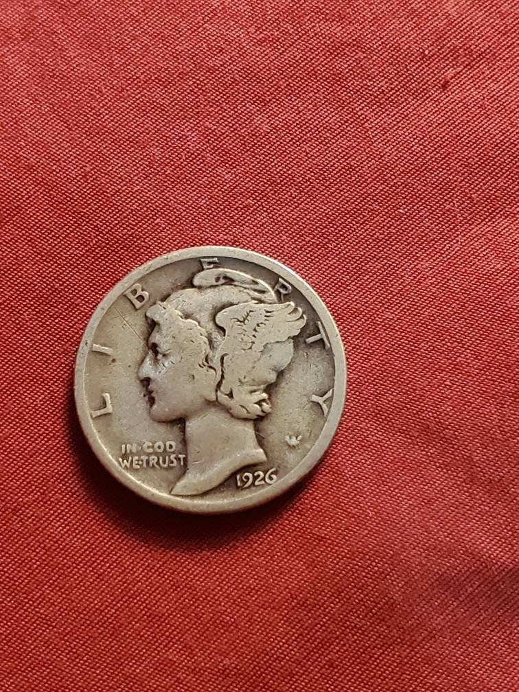 3 1920s date mercury silver dime various dates early silver coin, all in nice condition for the age 90 percent silver dimes