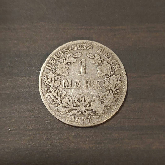 1870s date German empire silver 1 mark coin, i have two of these silver german coins