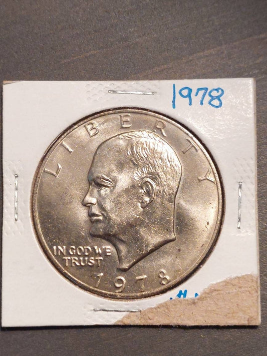 1978 ike dollar, brilliant uncirculated example, lovely mint state Eisenhower dollar