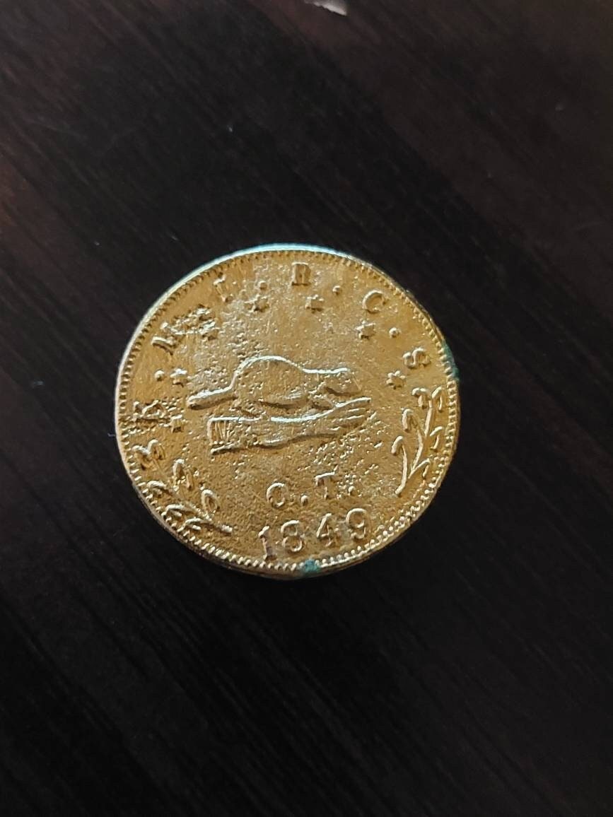 Reproduction Oregon beaver 1849 gold coin, super rare American territorial gold