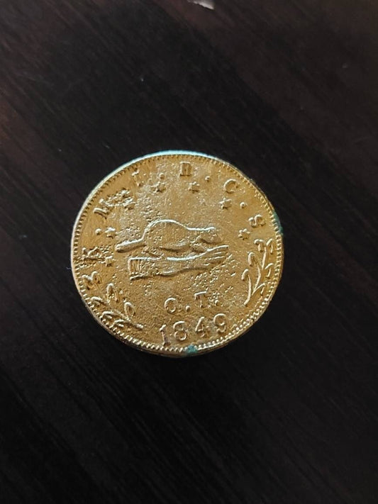 Reproduction Oregon beaver 1849 gold coin, super rare American territorial gold
