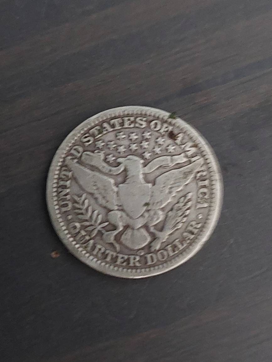 1908o barber silver quarter, nice condition antique new orleans American coin
