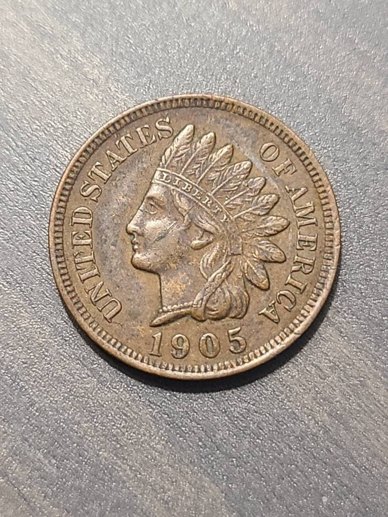 1905 indian head penny , almost uncirculated/uncirculated beautiful antique coin