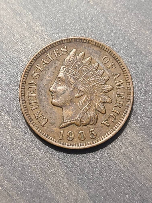 1905 indian head penny , almost uncirculated/uncirculated beautiful antique coin