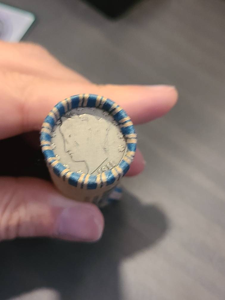 shotgun roll of liberty v nickels, you get a full roll of 40 unsearched old nickel coins, great gift, coin collectors