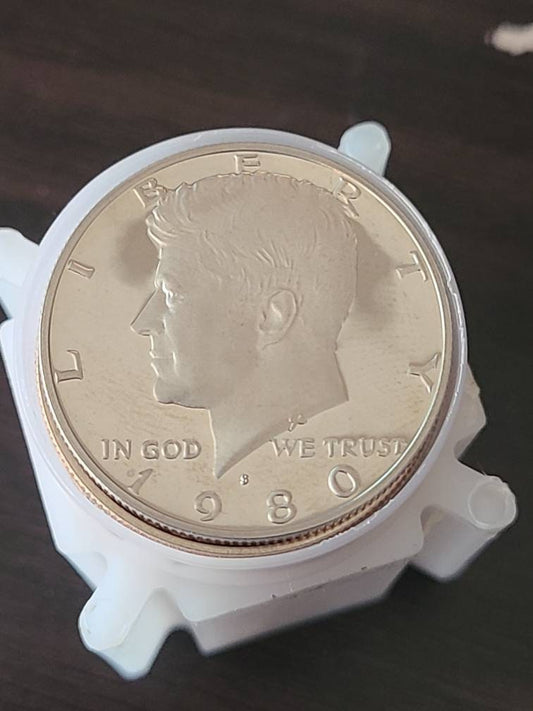 1980s gem proof Kennedy half dollars, 20 available in old tube, all stunning Gem proof coins