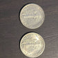 2x 1940s mercury silver dimes, AU/uncirculated high grade 90 percent world War 2 dates
