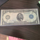 1914 federal reserve large size 5 dollar bill, attractive midgrade desirable 100+ year old antique American currency