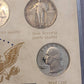 History of us quarters set, very nice 5 coin collectors group, barber, standing liberty, and Washington