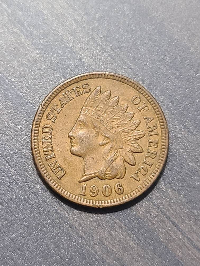 1906 indian head penny,  almost uncirculated,  beautiful antique American coin