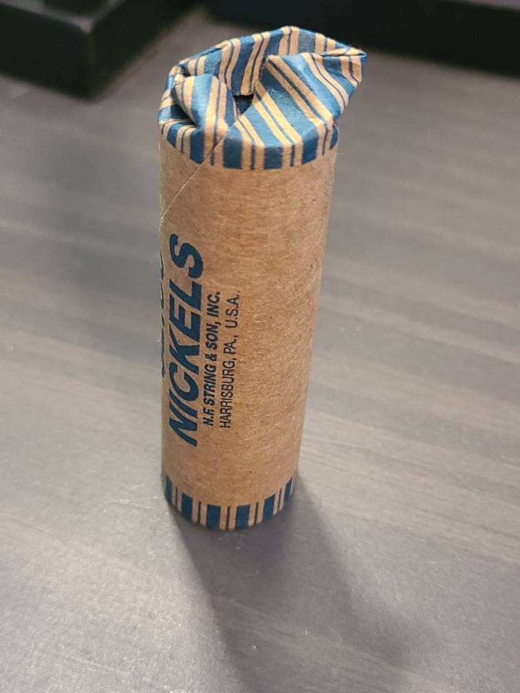 shotgun roll of liberty v nickels, you get a full roll of 40 unsearched old nickel coins, great gift, coin collectors