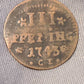 1743 German states 3 pfenning colonial Era coin