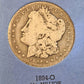 1894o morgan silver dollar semi key date new orleans mint coin, a better date low mintage antique American coin in vintage coin albulm