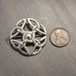 Antique sterling silver medium sized brooch, unique hallmarked Scottish made geometric Celtics design