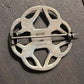 Antique sterling silver medium sized brooch, unique hallmarked Scottish made geometric Celtics design
