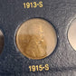 1915s semi key date, low mintage wheat cent, rare 100 year old coin, very good