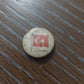 1890s whitehead and Hoag, celluloid pinback , collectible advertising token Turkey, newark NJ antique pin