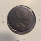 1745 colonial Era british half penny coin, antique king george copper cent