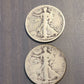 2x better date walking liberty silver half dollars, 1918s and 1923s, low mintage early 90 percent silver American coins