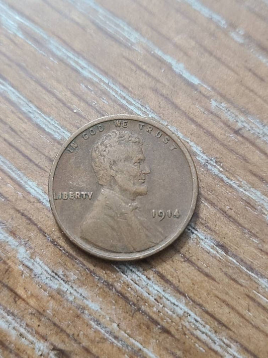 1910 to 1919 wheat pennies, all philadelphia mint coins, early Lincoln cents in good- very fine condition