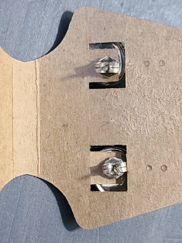 Sterling silver stud earrings,  beautiful statement studs with lovely gemstones