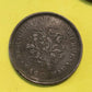 1838 rare lower canada commercial token, un sou bouquet,  antique world coin collecting