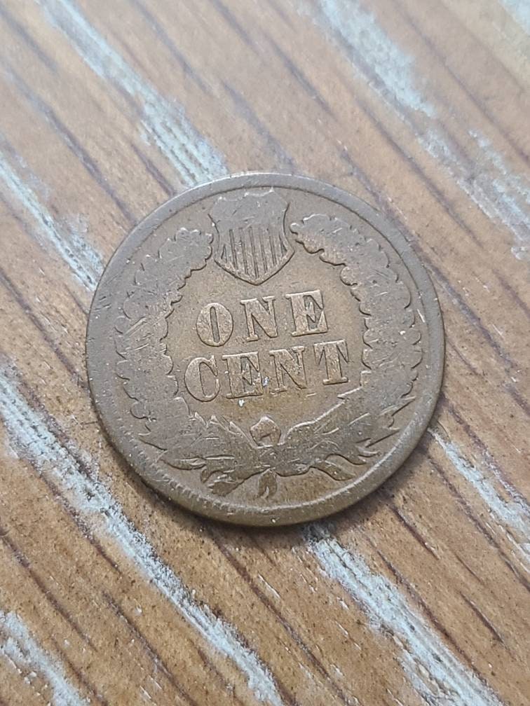 1878 scarce date indian penny coin, rare date for your collection