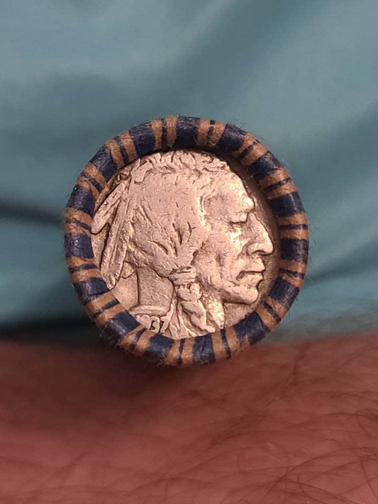 Buffalo nickel 40 coin roll, all include full dates and many coins with mint marks too! 1913 through 1938d, Great gift us coin collecting