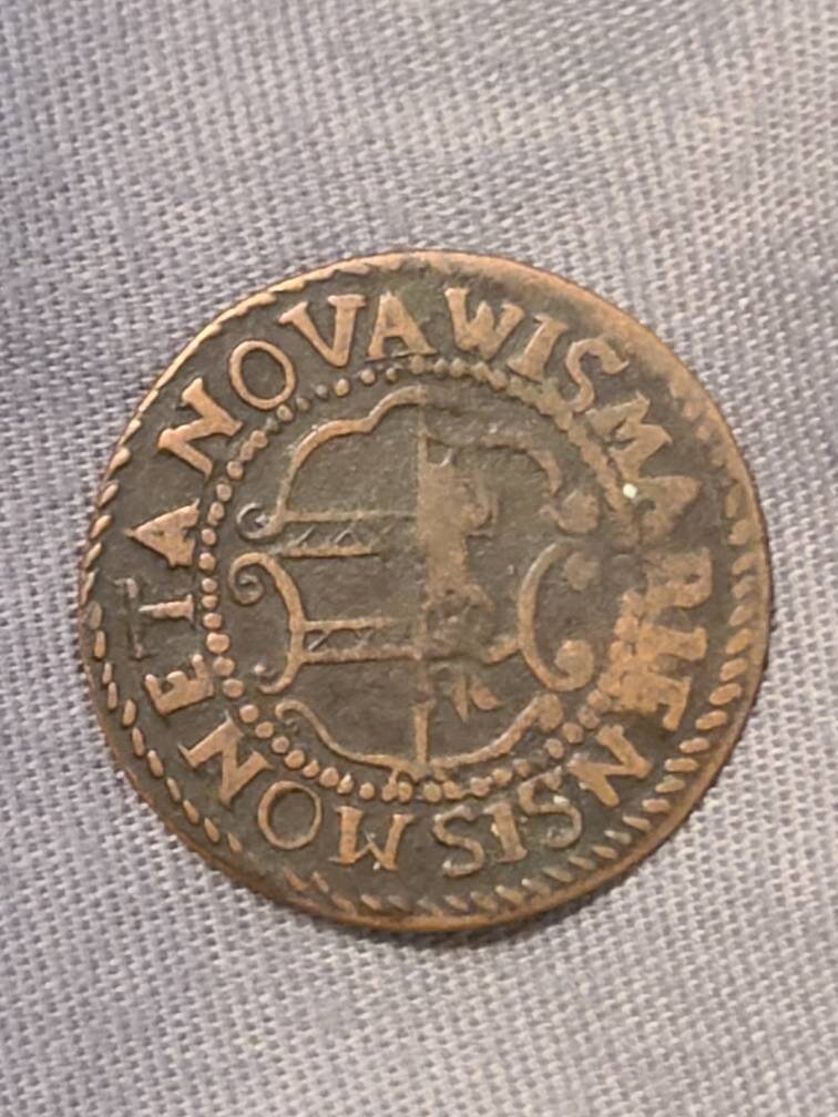 1743 German states 3 pfenning colonial Era coin