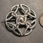 Antique sterling silver medium sized brooch, unique hallmarked Scottish made geometric Celtics design