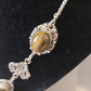 Large sterling silver, vintage women's tigers eye southwestern style necklace with lobster hook clasp. One of a kind!