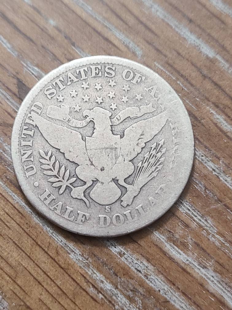 1895s barber half silver dollar, us coins, gifts for him, better early date in better condition