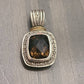 Vintage statement pendant, signed SLV, sadye l. Vassil designed, 14k yellow gold on sterling silver with small diamonds,  anniversary gift