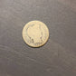 1892o barber silver dime, first year of issue, 1800s antique 90 percent silver coin