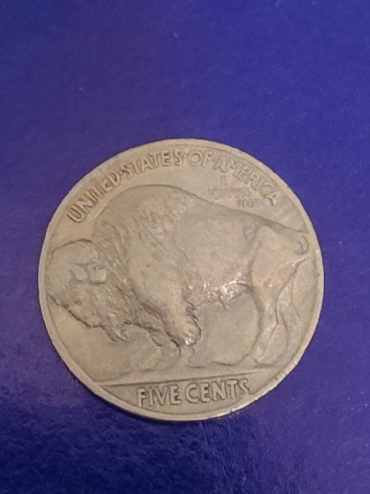 1916 buffalo nickel coin, early date very fine plus, nice better date coin
