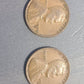 1913d And 1915d lincoln cent, denver mint wheat cent antique copper penny, better date us coin collecting choice condition