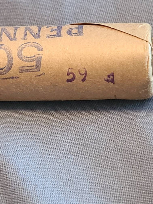 1959 original bank roll Lincoln memorial cent bu red