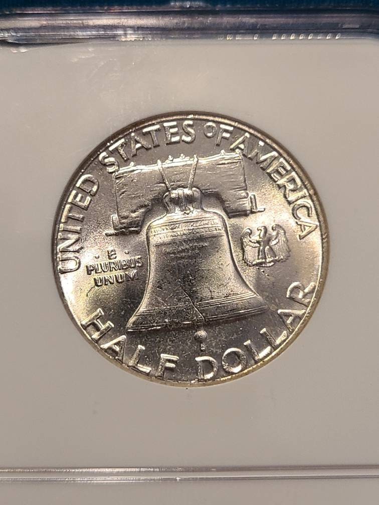1963p Ben Franklin half dollar, ngc graded gem uncirculated ms65 coin, stunning lustrous vintage money