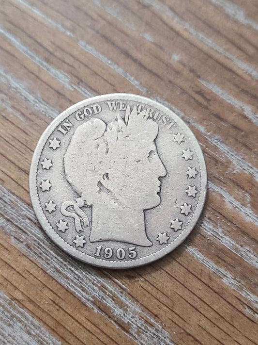 1895s barber half silver dollar, us coins, gifts for him, better early date in better condition