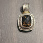 Vintage statement pendant, signed SLV, sadye l. Vassil designed, 14k yellow gold on sterling silver with small diamonds,  anniversary gift