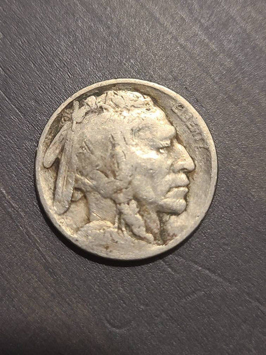 1914p semi key date buffalo nickel,  grade rare coin, great original coin collecting