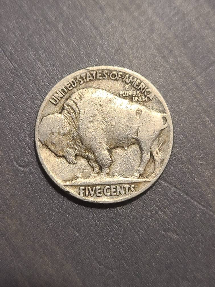 1914p semi key date buffalo nickel,  grade rare coin, great original coin collecting
