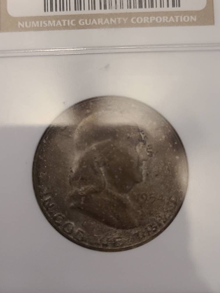 1954s Ben Franklin silver half dollar,  ngc graded ms65 gem uncirculated coin, Denver mint issue