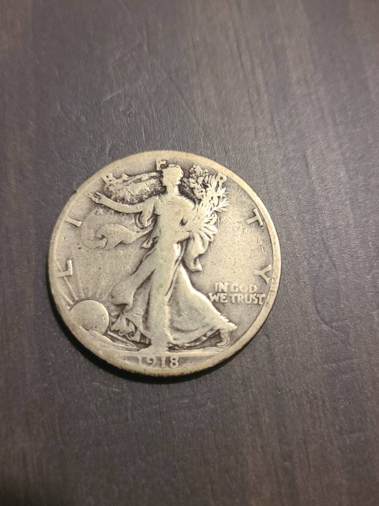 1918s walking liberty silver half dollar better early date, us coin collecting, 90 percent silver coin