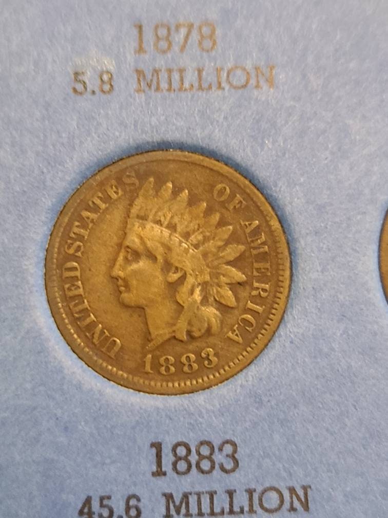 Indian Head Penny,  1800s better date copper antique American coin collecting,  gifts for him holiday gift 2022, old rare money