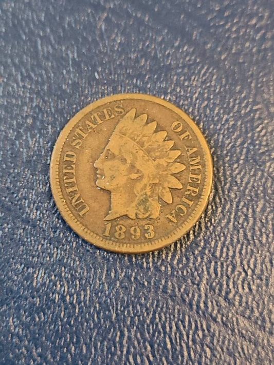 5 Indian Head Penny,  1800s better date copper antique American coin collecting,  one from my collection