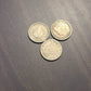 Two v nickel coin lot, you get 2 circulated full date v nickels, us coin collecting,  gifts for him