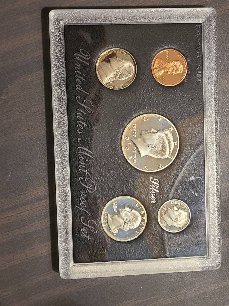 United States silver proof set, 1993s low mintage san Francisco silver set, us coin collecting