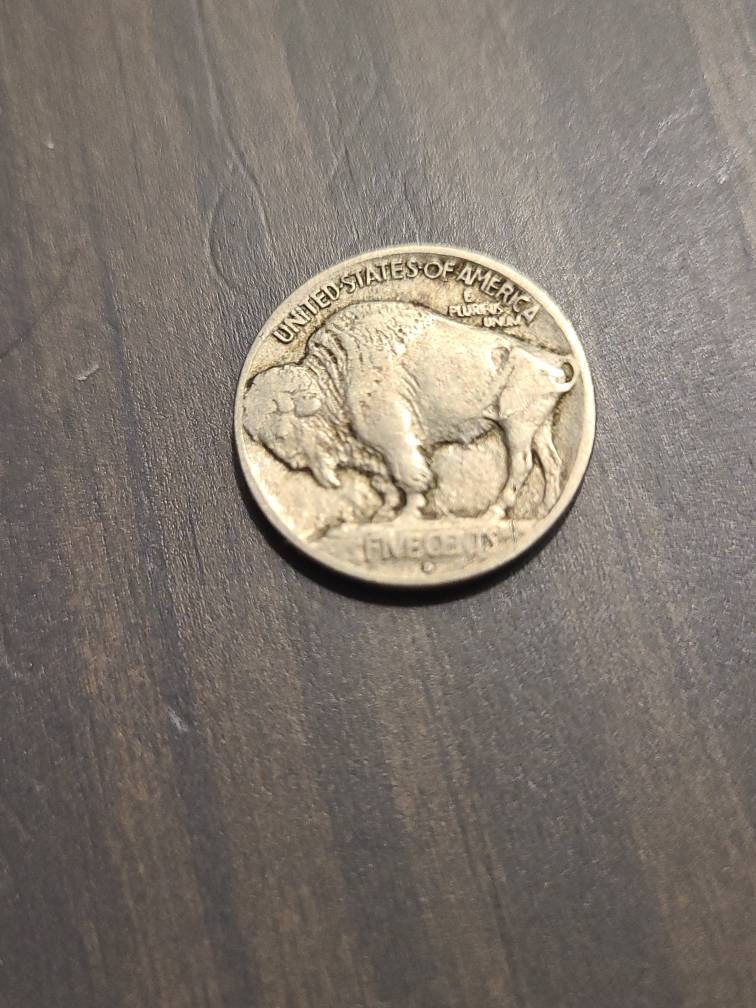 1913d buffalo nickel type one better date, high grade coin rare denver type one buffalo fine/very fine condition, gifts for him